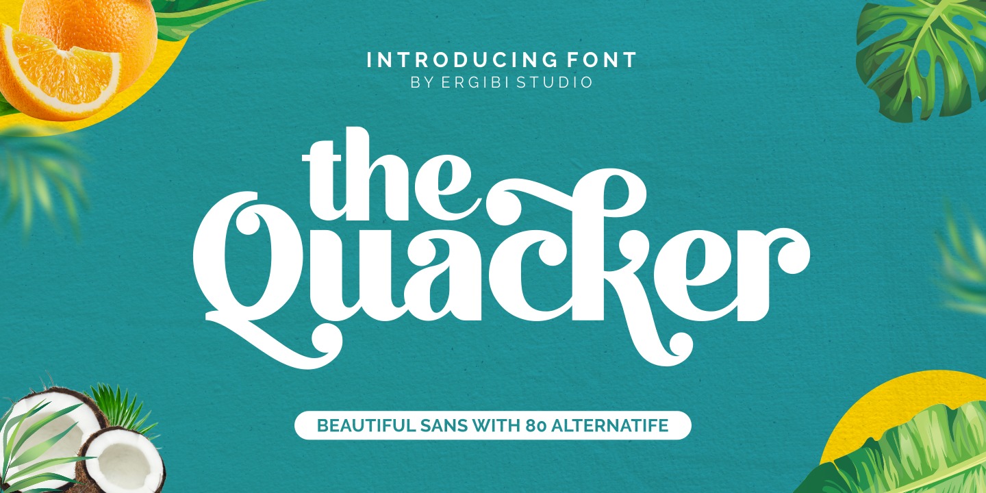 Пример шрифта Quacker
